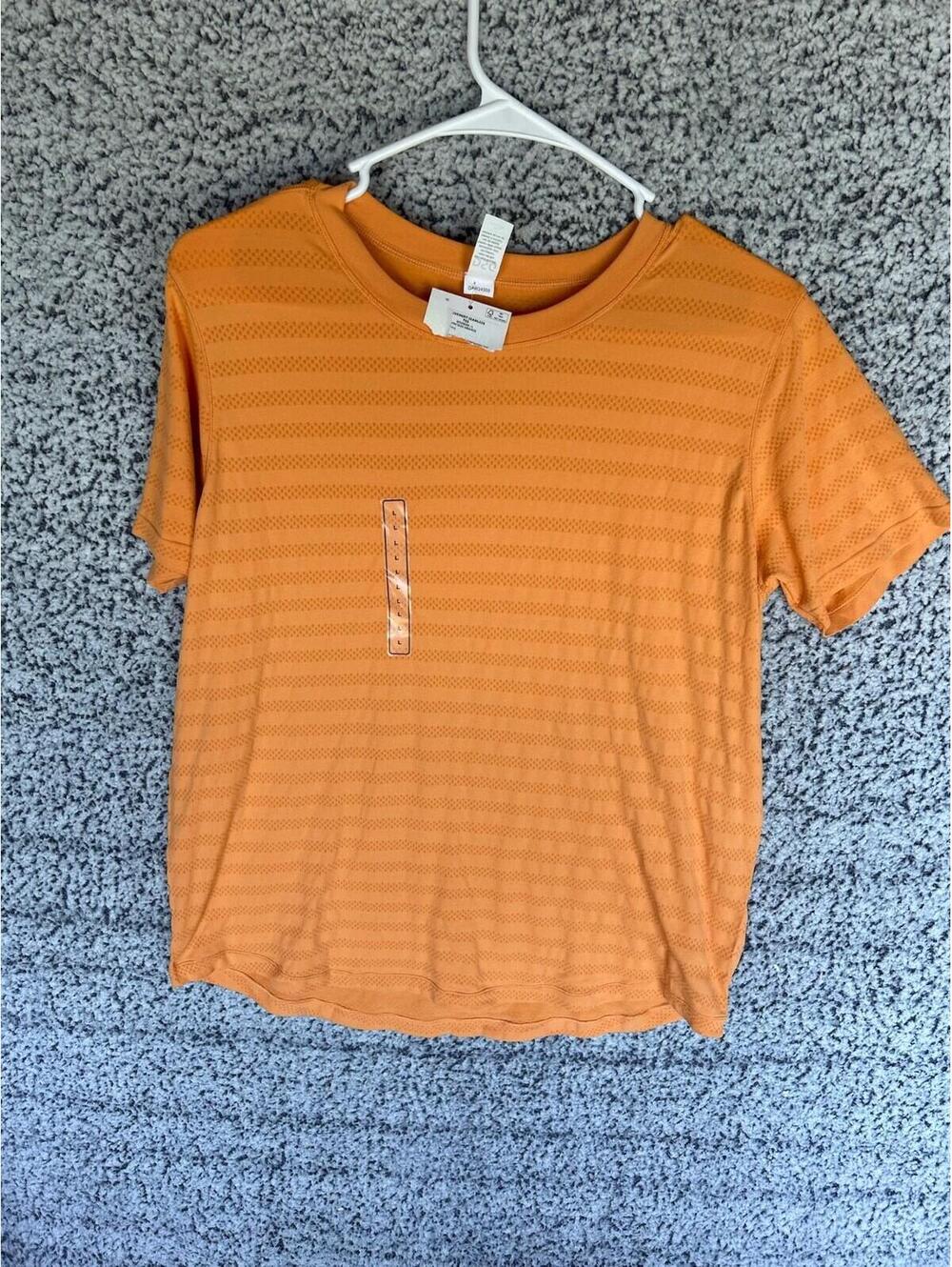 DSG Movement Seamless Tee Orange Short Sleeve Women's Large Activewear T-Shirt